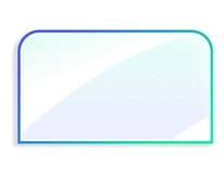 forme rectangle deux coins arrondis A