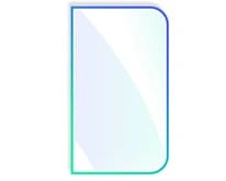 forme rectangle deux coins arrondis B