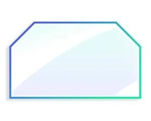 Rectangle 2 coins coupés