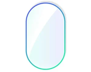 Rectangle arrondi deux côtés