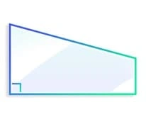 Forme Un côté en biais A