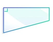 Forme Un côté en biais C